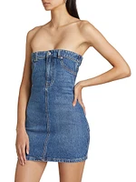 Stretch Denim Tube Dress