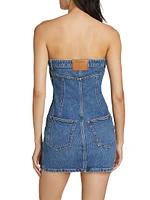 Stretch Denim Tube Dress