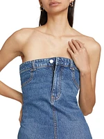 Stretch Denim Tube Dress