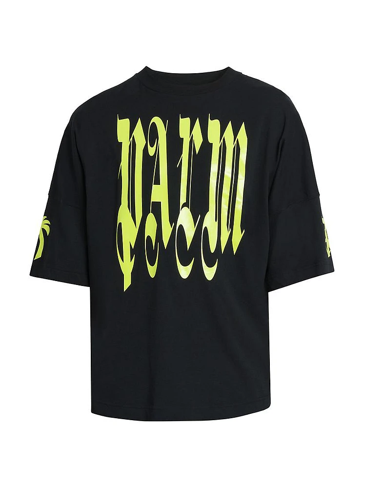 Gothic Logo Cotton T-Shirt