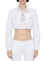 Cropped Jacket Denim with 4G Detail