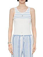 Slim Fit Striped Tank Top Cotton and 4G Detail