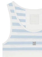 Slim Fit Striped Tank Top Cotton and 4G Detail