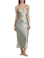 Key Essentials Silk Slip Midi-Dress