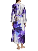 Malaga Hotfix Silk Belted Midi-Dress