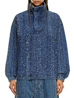 Bouclé Denim Jacket