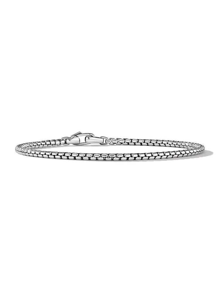 Box Chain Bracelet Sterling Silver