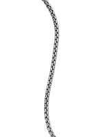 Box Chain Bracelet Sterling Silver, 2.7MM