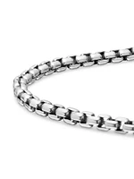 Box Chain Bracelet Sterling Silver, 2.7MM