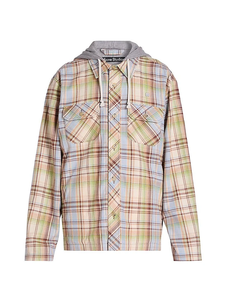 Ollier Dry Check Flannel Overshirt