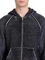 Kupiter Vintage Wool-Cashmere Full-Zip Hoodie