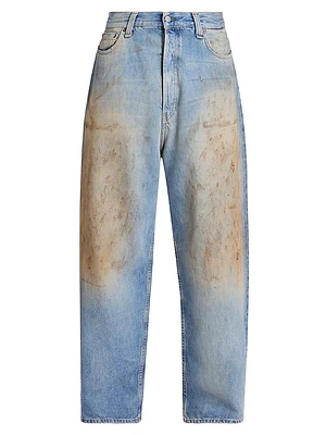 Penicillin Distressed Relaxed-Fit Jeans