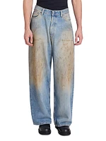 Penicillin Distressed Relaxed-Fit Jeans