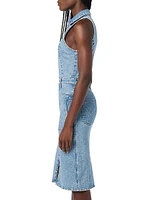 Denim Halterneck Utility Dress