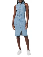 Denim Halterneck Utility Dress