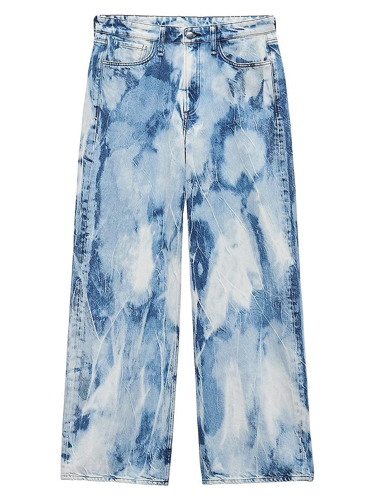 Logan Tie-Dye Wide-Leg Jeans