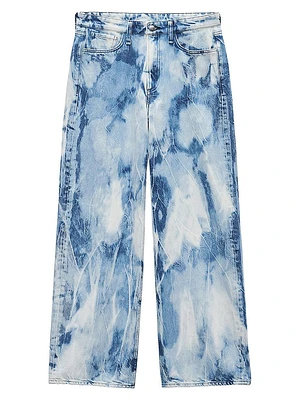 Logan Tie-Dye Wide-Leg Jeans