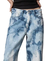 Logan Tie-Dye Wide-Leg Jeans