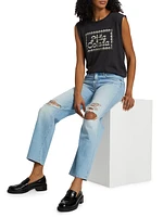 The Rambler Flood Mid-Rise Distressed Jeans