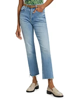 The Tripper High-Rise Frayed Ankle Jeans