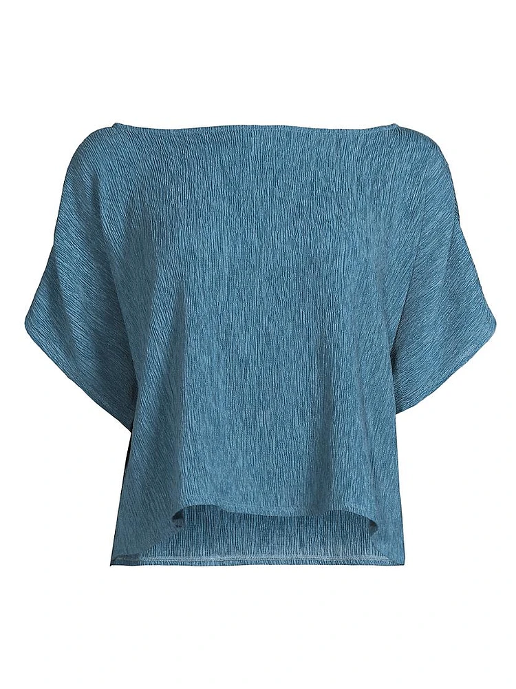 Bateau Neck Dolman-Sleeve Top