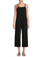 Cropped Stretch-Knit Jumpsuit