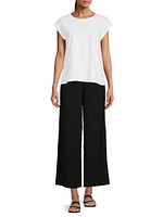 Cropped Wide-Leg Pants