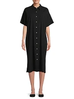 Short-Sleeve Cotton Shirtdress