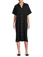 Short-Sleeve Cotton Shirtdress