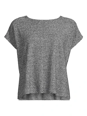 Linen & Cotton-Blend Crewneck Top