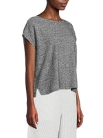 Linen & Cotton-Blend Crewneck Top