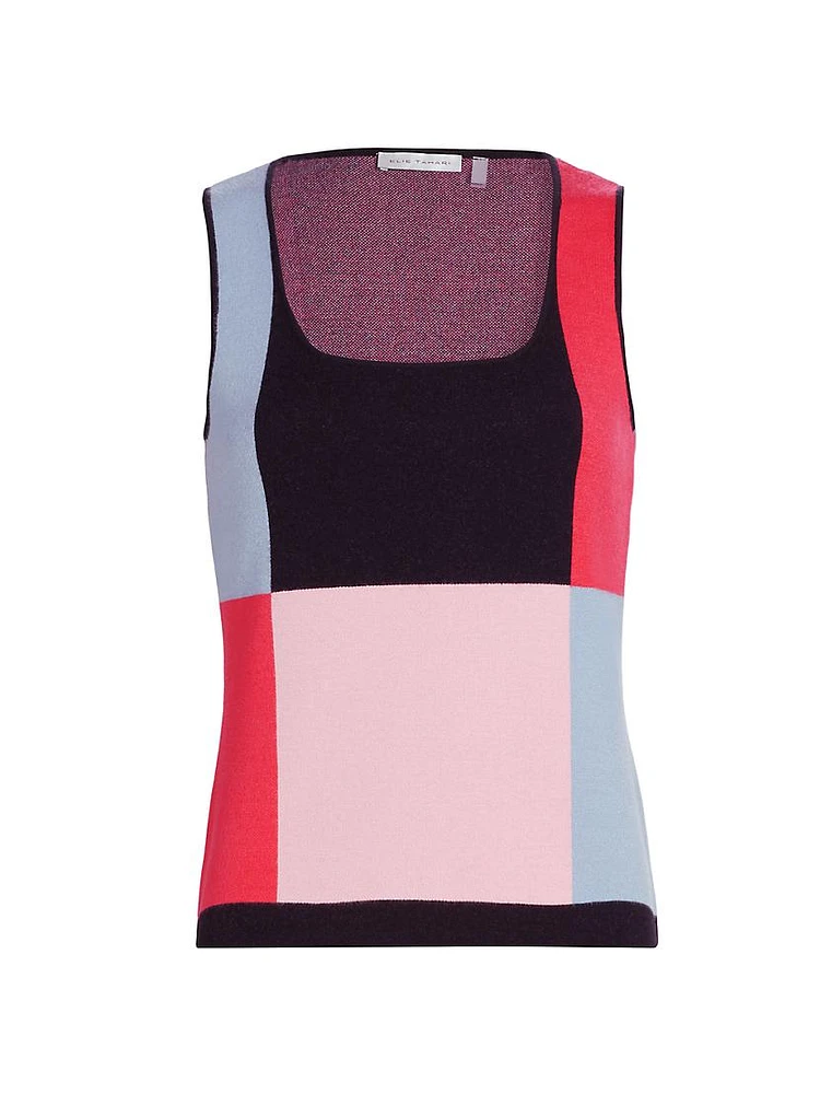 Aurelia Colorblock Sleeveless Knit Top