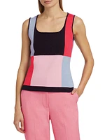 Aurelia Colorblock Sleeveless Knit Top