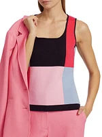 Aurelia Colorblock Sleeveless Knit Top