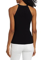 Jylian Halter Neck Knit Top