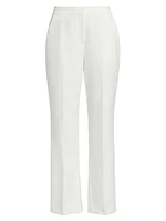 Daniela Scallop-Pocket Straight-Leg Pants