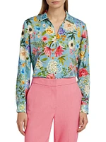 Madeline Wild Meadow Silk-Blend Blouse