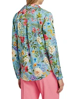 Madeline Wild Meadow Silk-Blend Blouse