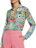 Madeline Wild Meadow Silk-Blend Blouse