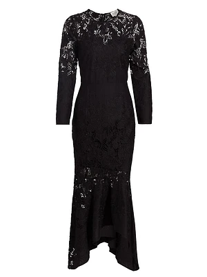 Guipure Lace Trumpet Cocktail Dress