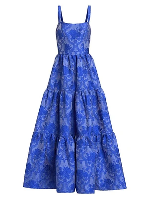 Terry Floral Sleeveless Maxi Dress