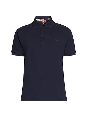 Knit Short-Sleeve Polo Shirt