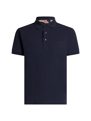 Roma Printed Detail Polo Shirt