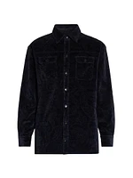 Paisley Printed Velvet Overshirt