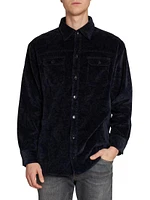 Paisley Printed Velvet Overshirt