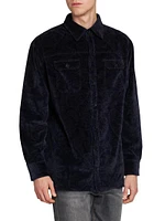 Paisley Printed Velvet Overshirt