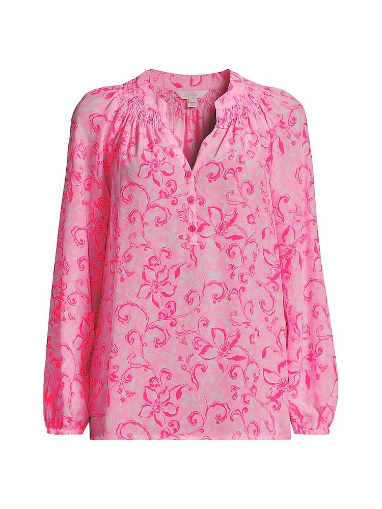 Elsa Filigree Silk Blouse