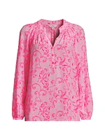 Elsa Filigree Silk Blouse