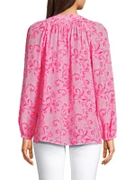 Elsa Filigree Silk Blouse