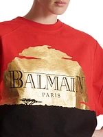 Disney x Balmain: The Lion King Baseball Cotton T-Shirt